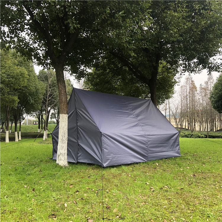 Cheap Goat Tents Ultralight Poleless Tent Multifunctional Canopy Hanging Tree Tarp A line Hammock Cover Sunshade Shelter Silver Coated Awning   